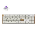 Keychron K10 He Special Edition Full-size Hot-swap Gateron Dbl-rail Nebula Switch Rgb Wireless Keyboard – White Wood + Al