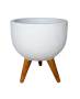 Rustic Round Japi Planter With Stand JVRD33