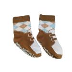 Socks For Boys 6-12 Months - Brown & Blue Argyle