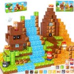 Coodoo Magnetic Blocks Travel Toys With Portable Metal Tin Toddler Magnet Tiles Building Blocks Stem Montessori Kids Toys For 3+