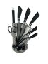 8 Piece Kitchen Knives Set With Block - Black