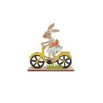 Wooden Rabbit Riding A Bicycle 15CM
