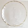 Goldair Gold Rimmed Flower Glass Charger Plate