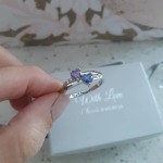 N270 - CRI101781 - 925 Sterling Silver Personalized Couples Names & Birthstones Ring Size 5-12