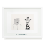 Bear & Giraffe Art Print