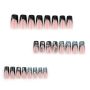French Black Crocodile Pattern Nail Art False Nail Stickers