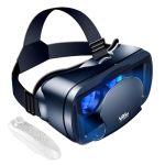 3D VR Headset Virtual Reality Glasses Headset Helmets Compatible With 5.0-7.0 Inch With Controller For Mobile Games
