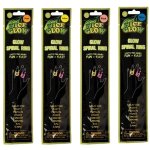 - Bulk Pack Of 4 Glow Stick Spiral Ring - 2 Pcs Per Pack