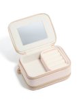 Light Pink Pu Leather Rectangle Jewellery Box