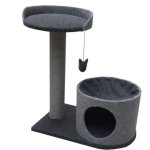 CAT Rosewood Charcoal Felt House & Perch Waggs Online Pet Shop