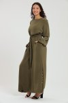 Emma Classic Maxi Long Sleeve Abaya Kaftan Belted Cloak Dress With Pockets