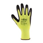 Tru Touch Hi Viz Sandy Nitrile Gloves - Yellow black XL