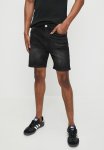 Malanus Slim Denim Short - - Washed Black