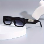 Fashion Leopard Head Emblem Sports Glasses For Men And Women Climbing Ready Full Rim PC Frame With Mirror PC Lens Anti-fog Cloth