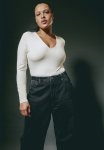 V-neck Bodysuit - White