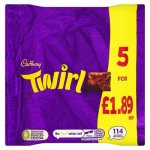Cadbury Twirl Chocolate Bars 5 Pack