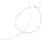 Silver & White Matching Beaded Set - White