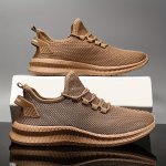 Men's Solid Color Slip On Jogging Shoes With Adjustable Shoelace Soft Sole Comfy Sneakers For Outdoor Gym Training Spring And Su