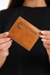 Camel Mountain Genuine Leather Foldable Card Wallet