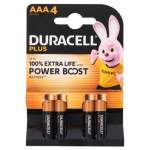 Duracell Plus Power Boost Aaa Batteries 4’S