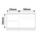 NB588 - - K2 K3 - 25X24+25MM - 1 110 White Jewellery Labels