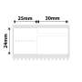 NB588 - - K2 / K3 - 25X24+25MM - 1 110 White Jewellery Labels