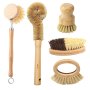 5PCS Bamboo Dish Cleaning Brush Set