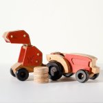 Tractor And Baler Red