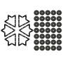 E-outstanding 6PCS Magic Ball Rack Billiards Ball Rack Holder With 35 Pcs Pool Table Marker Dots For 8 And 9 Ball Billiard Cue Black