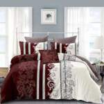 Smte 5PC Quilt Set Flower Bedspread Set With Keychain