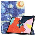 For Ipad Air 2020 10.9 Colored Drawing Horizontal Flip Leather Case With Three-folding Holder & Sleep Wake-up Function Starry