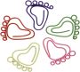 24 Pieces Feet Shaped Paper Clips Cute Photo And Note Clips Random Colors