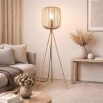 Sandy Tripod Floor Lamp Modern Steel Cage Floor Light