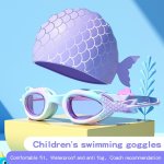 Children Swimming Goggles With Silicone Cap Waterproof Fog-proof Clear Vision For Boys And Girls Professional Water Sports Swimm
