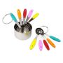 10 Piece - Stainless Steel Measuring Cups & Spoons Sets - Multicolour