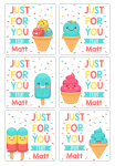Personalised Gift Stickers - Ice Creams