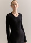 Cotton Cashmere Rib Knit Pullover