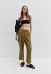 Paper Bag Trousers - Khaki Green