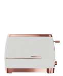 Cosmopolis 2 Slice Toaster - White & Rose Gold