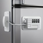1PC Combination Padlock For Refrigerator Heavy Duty Metal & Plastic Fridge Lock With Powder Coated Finish Child Safety Cabinet &