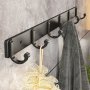 Modern Black Aluminium Wall Mounted Hooks - Perfect For Towels Coats And Clothes In Your Bathroom