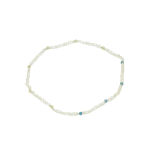 Clear Citrine & Green Quartz Silver Beaded Anklet