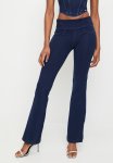 Sissy Boy Audrey:mid Waist Flare With Fold Over Waistband - Indigo