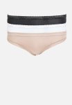 Calvin Klein Thong 3PACK - Black white honey Almond