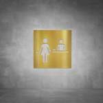 Reception Sign D03 - Brushed Brass