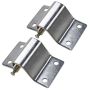 Tool Iron Zinc Equipment Bolt Type Bending Hinge Set Of 2 -7CM