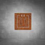 Elevator Sign D06 - Rust - Powder Coated Aluminum