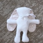 Snippit Snuggle Bunny Boho Beige Leaf Print