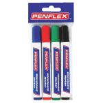 Penflex Whiteboard Marker Pouch Assorted 4 Pack