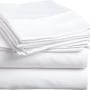 180 Thread Count Poly Percale Fitted Sheets Extra Length/ Extra Depth - Double Extra Length Extra Depth White